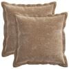vidaXL Funda de almohada 2 uds. HOUTEN Marr&oacute;n 35 x 35 cm Tela Chenille