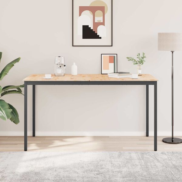 vidaXL Mesa de Bar Natural 110 x 55 x 105 cm Madera de pino macizo