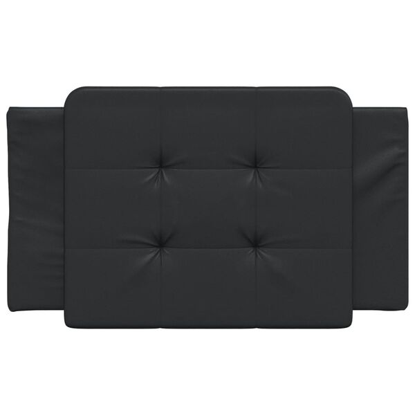 vidaXL Cabecero de cama acolchado Zadar cuero sintético negro 90 cm
