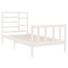 vidaXL Estructura de cama sin colchón madera maciza blanco 75x190 cm