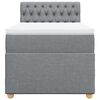 vidaXL Cama box spring con colch&oacute;n tela gris claro 80x200 cm