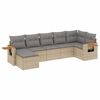 vidaXL Patio Sofa Set 6 plaza Beige and Grey