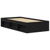 vidaXL Estructura de cama sin colch&oacute;n roble negro 90x190 cm