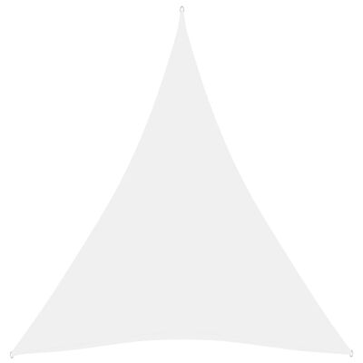 vidaXL Toldo de vela triangular tela Oxford blanco 3x4x4 m