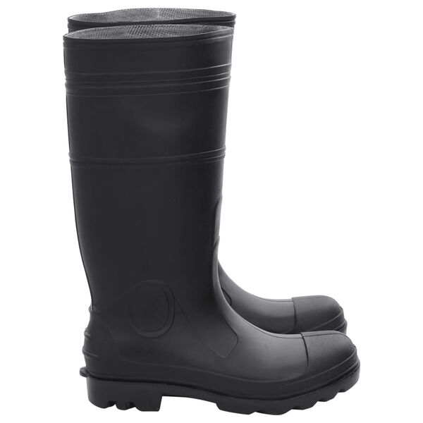 vidaXL Botas de agua negro número 42 PVC
