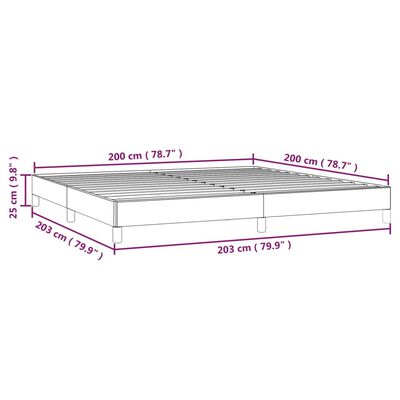 vidaXL Estructura de cama de tela color crema 200x200 cm