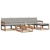 vidaXL Conjunto de sof&aacute;s de exterior 6 pcs Gris Natural y Claro