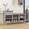 vidaXL Mueble zapatero madera contrachapada gris hormigón 102x36x60 cm
