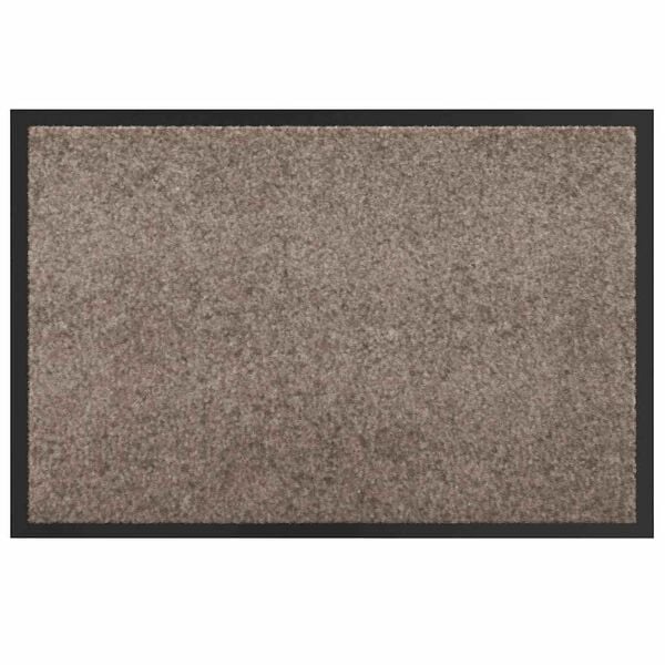 vidaXL Felpudo Beige 60 x 40 x 1.2 cm Tela de peluche