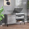 vidaXL Mueble discos madera contrachapada gris sonoma 84,5x38x48 cm