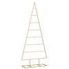 vidaXL &Aacute;rbol de Navidad de metal con soporte Dorado 125 cm