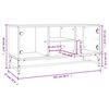 vidaXL Mueble de TV con puertas de vidrio roble ahumado 102x37x50 cm