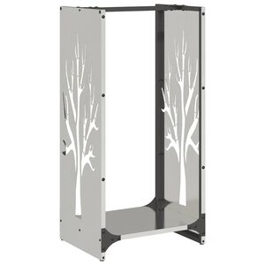 vidaXL Le&ntilde;ero 40x30x80 cm acero inoxidable