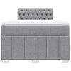 vidaXL Cama box spring con colch&oacute;n tela gris claro 120x190 cm