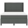 vidaXL Cama tipo Box Spring con colch&oacute;n Gris oscuro 200 x 140 cm tela