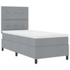 vidaXL Cama tipo Box Spring con colch&oacute;n Gris Claro 90 x 190 cm tela