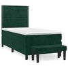 vidaXL Cama box spring con colch&oacute;n terciopelo verde oscuro 80x200 cm
