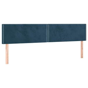 vidaXL Cabeceros terciopelo azul oscuro 160x5x78/88 cm