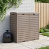 vidaXL Cubo de basura exterior polipropileno marr&oacute;n claro 78x41x86 cm