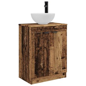 vidaXL Mueble de lavabo para ba&ntilde;o Madera envejecida 54 x 35 x 100 cm