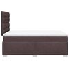 vidaXL Cama box spring con colch&oacute;n tela marr&oacute;n oscuro 120x190 cm