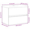 vidaXL Mueble con lavabo integrado madera envejecida