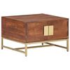 vidaXL Mesa de centro madera maciza de acacia marr&oacute;n miel 67x67x45 cm