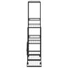 vidaXL Soporte de flores con rueda de metal negro 94,5x25x92,5 cm