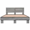 vidaXL Estructura cama madera ingenier&iacute;a metal gris Sonoma 135x190 cm
