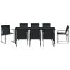 vidaXL Conjunto de Comedor de Jard&iacute;n 9 pcs Negro