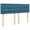 vidaXL Cama box spring con colch&oacute;n terciopelo azul oscuro 140x190 cm