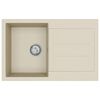 vidaXL Lavabo Beige 780 x 500 mm 80% Cuarzo y 20% Resina