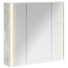 vidaXL Armario con espejo de ba&ntilde;o Gris Concreto 63,5 x 15,5 x 60,5 cm