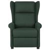 vidaXL Sill&oacute;n de masaje de tela verde oscuro
