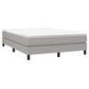 vidaXL Cama box spring con colchón tela gris claro 160x200 cm