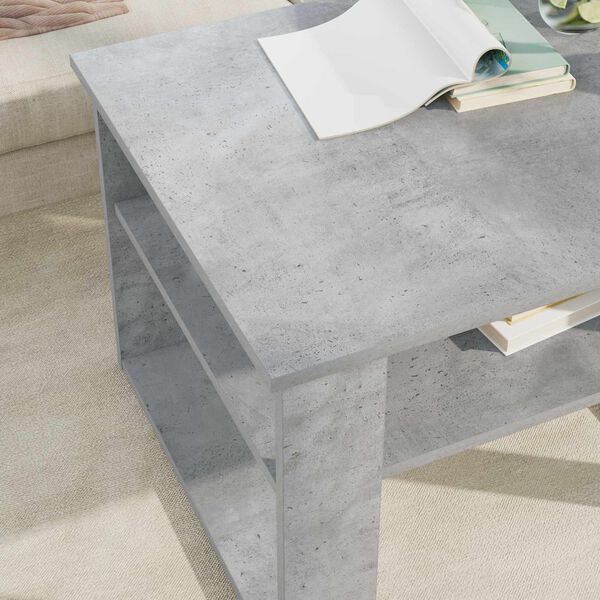 vidaXL Mesa de Caf&eacute; Gris Concreto 64 x 54 x 44 cm Madera de ingenier&iacute;a