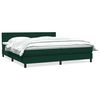 vidaXL Cama box spring con colch&oacute;n terciopelo verde oscuro 200x210 cm