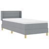 vidaXL Cama con Somier con colch&oacute;n Gris claro 80 x 200 cm tela