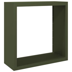 vidaXL Le&ntilde;ero de acero verde 100x40x100 cm