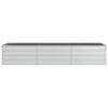 vidaXL Arriate de acero galvanizado plateado 240x80x45 cm