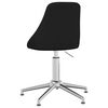 vidaXL Silla de comedor giratoria tela negro