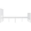 vidaXL Estructura cama sin colch&oacute;n con estribo metal blanco 160x200 cm