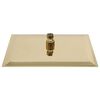 vidaXL Cabezal ducha efecto lluvia acero inox cuadrado dorado 30x20cm