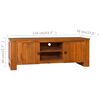 vidaXL Mueble para TV madera maciza de teca 110x30x40 cm