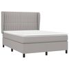 vidaXL Cama box spring con colch&oacute;n tela gris claro 140x190 cm