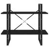 vidaXL Estantería de 2 niveles madera contrachapada negro 80x30x70 cm