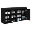vidaXL Banco zapatero madera de ingenier&iacute;a negro 102x32x50 cm