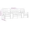 vidaXL Sill&oacute;n reclinable masaje 4 plazas con portavasos cuero PE negro