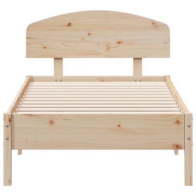 vidaXL Estructura de cama con cabecero madera maciza pino 100x200 cm