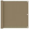 vidaXL Toldo para balc&oacute;n HDPE gris taupe 90x600 cm